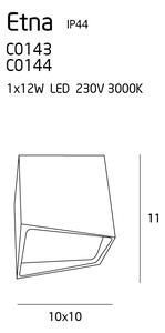 Maxlight ETNA | dizajnové stropné led svietidlo IP44 Farba: Biela