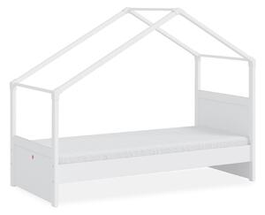 Cilek Detská posteľ so strieškou 90x200 cm Montes White ružová