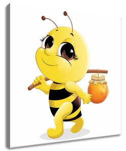 Obraz na plátne Včielka s medíkom Rozmery: 40 x 40 cm