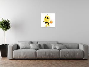 Obraz na plátne Včielka s medíkom Rozmery: 30 x 30 cm
