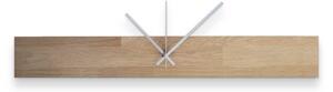 Škandinávske dubové hodiny, moderná dekorácia | QOGOP: Farba strieborná 60x8cm (23.6x3.15in) 4628-107871 MAS020-3041-SILVER-60x8cm