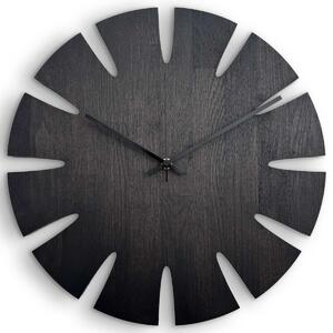 Luxusné dubové nástenné hodiny čierne - GAIOP: Farba čierna RAL 9005 30 cm 4633-107908 MAS014-3169-BLACK- 30