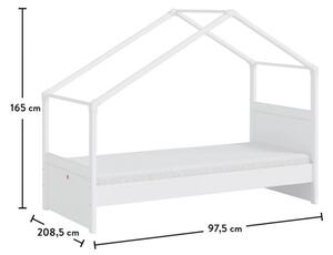 Cilek Detská posteľ so strieškou 90x200 cm Montes Natural béžová