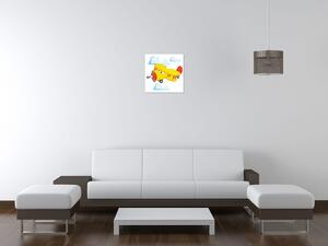 Obraz na plátne Žltý dvojplošník Rozmery: 30 x 30 cm