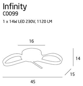 Maxlight INFINITY | dizajnové stropné led svietidlo