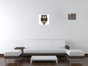 Obraz na plátne Veľká hnedá sovička Rozmery: 30 x 30 cm