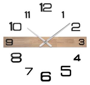 Luxusné nástenné hodiny v minimalistickom dizajne - HOQIOKLES: Strieborné ručičky 80 cm 4650-113122 MAS023-3041-SILVER-80