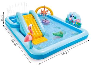 Detský bazén so šmykľavkou a zvieratkami