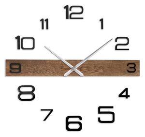 Drevené nástenné hodiny s minimalistickým dizajnom - HOPLOK: Strieborné ručičky 80 cm 4653-109250 MAS023-3073
