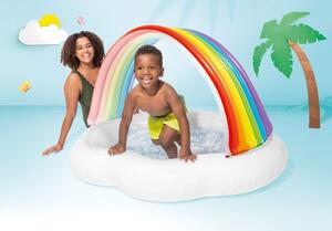 Detský bazén so strieškou v tvare dúhy Biela