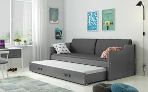 Detská posteľ s prístelkou DAWID | sivá 90 x 200 cm Farba: Sivá