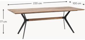 Jedálenský stôl z dubového dreva Downtown, v rôznych veľkostiach