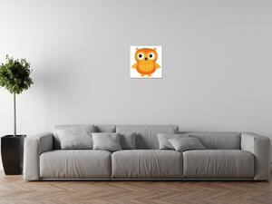 Obraz na plátne Oranžová sovička Rozmery: 30 x 30 cm