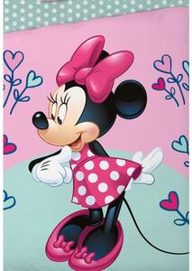 Detské Obliečky Minnie Hearts Flower 140x200/70x90 cm