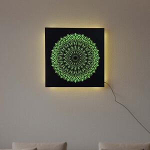 LED drevený obraz Mandala – podsvietená mandala | BAKE: HDF - Orech LED RGB multicolor 30 cm 4698-112148 LED0251