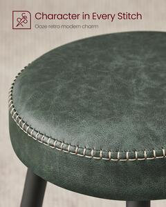 VASAGLE Barová stolička - zelená - 51,6x76,2x51,6 cm - set 2 ks