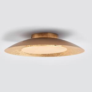 Lindby LED stropné svietidlo Keti, Ø 35 cm, zlatá farba, kruhový tvar, kov, Mosadz / zlato, Chodba, kov, Moderný, Závesné svietidlo