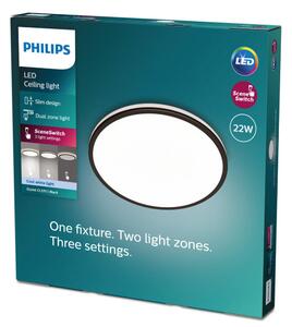 Philips 8719514432048 Ozziet stropné svietidlo LED 22W/2500lm 4000K čierna SceneSwitch
