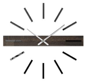 Luxusné dubové nástenné hodiny z masívu | KOPLOK: Strieborné ručičky 80 cm 4722-113198 MAS025-3169-SILVER-80