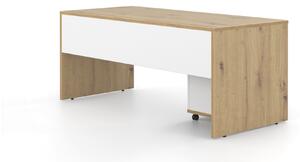 DREVONA33 Kancelársky stôl LUTZ 180x80 dub artisan + biela