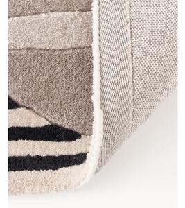 Ručne tkaný vlnený koberec s reliéfom Rosco