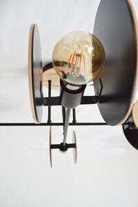 Emibig ZITA 4 | moderná dizajnová stropná lampa čierna, biela a drevo Farba: Biela