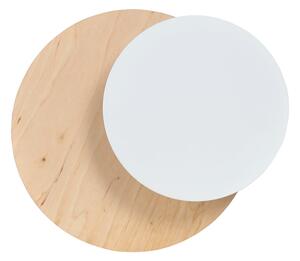 Emibig CIRCLE | moderné drevené dizajnové nástenné svietidlo Farba: Drevo/Biela