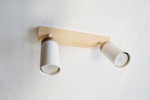 Emibig ELBA 2 | moderné drevené stropné prisadené svietidlo Farba: Biela