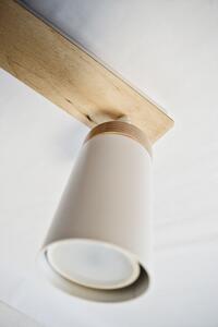 Emibig ELBA 3 | moderné drevené stropné prisadené svietidlo Farba: Biela