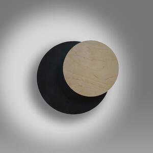 Emibig CIRCLE | moderné drevené dizajnové nástenné svietidlo Farba: Čierna/Drevo
