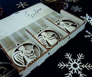 Vintage drevené vianočné ozdoby,sada obsahuje 18 kusov CHRISMAS STYLESA PR0118 3512 PR0118-Christmas decorations