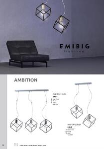 Emibig AMBITION 3 | dizajnová visiaca lampa Farba: Strieborná