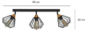 Emibig VESTA 3A | moderná stropná lampa Farba: Čierna