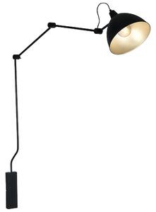 Aldex AIDA | čierna industriálna nástenná lampa Rozmer: 100x150x17, Farba: Čierna