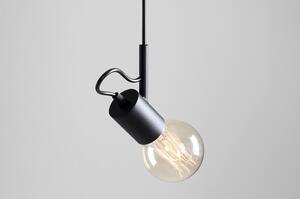 Aldex ALUNA | čierna a biela dizajnová visiaca lampa Farba: Čierna
