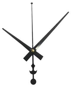 Čierne hliníkové ručičky na hodiny - dizajn kotvy 16 / 12 cm 4754 R105