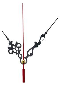 Čierne ornamentové hliníkové ručičky na hodiny 6,5 / 9 cm 4748 R103
