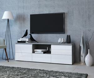 TV stolík MEZO 140 woodcon sivá/biela