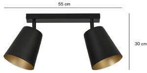 Emibig PRISM 2 | moderná stropná lampa dvojitá Farba: Čierna/Biela