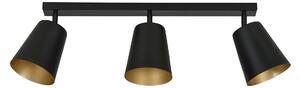 Emibig PRISM 3 | moderná stropná lampa trojitá Farba: Čierna/Zlatá