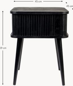 Drevený nočný stolík s drážkovanou prednou časťou Barbier
