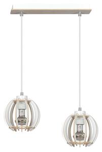 Emibig DILMA 2 | drevená visiaca lampa dvojitá Farba: Biela