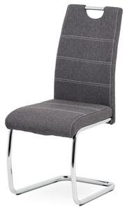 Moderná stolička čalúnená látkou v sivej farbe (a-482 sivá)