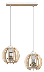 Emibig DILMA 2 | drevená visiaca lampa dvojitá Farba: Drevo