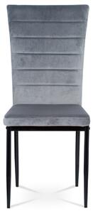 Moderná jedálenská stolička sivá látka