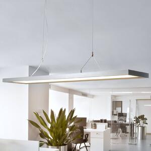 Závesné svietidlo LED Arcchio Dorean, strieborná farba, kov, 120 cm, Hliník / sivá / zinok, Pracovňa / Kancelária, kov, Moderný, Závesné svietidlo