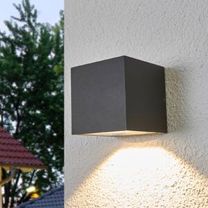 Lucande LED vonkajšie nástenné svietidlo Merjem, 12 cm, dole, IP54