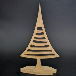 AMADEA Drevený 3D strom ihličnan, masívne drevo, výška 22 cm