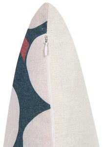 Súprava 2 dekoratívnych vankúšov viacfarebná bavlna ľan polyester 45 x 45 cm snímateľné obliečky so zipsom moderná tradičná obývačka