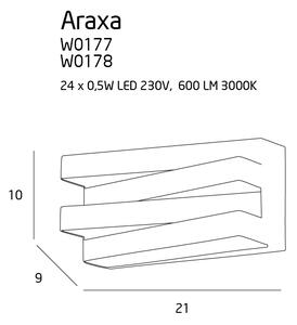 Maxlight ARAXA | dizajnové nástenné led svietidlo Farba: Čierna